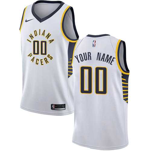 Men & Youth Customized Indiana Pacers White Nike Association Edition Jersey